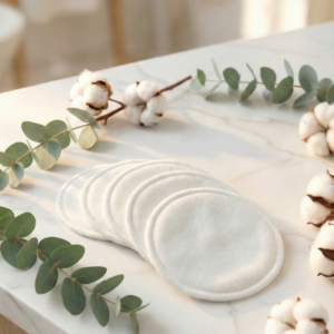 Home 5 adet vegan bambu makyaj temizleme pedi – beyaz | 8 cm |